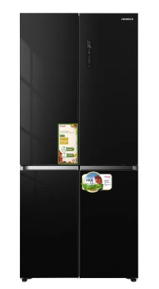 ثلاجة 4 ابواب زجاج اسود AIWA